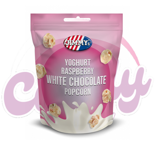 Jimmy’s Pop Corn Rasberry White Chocolate