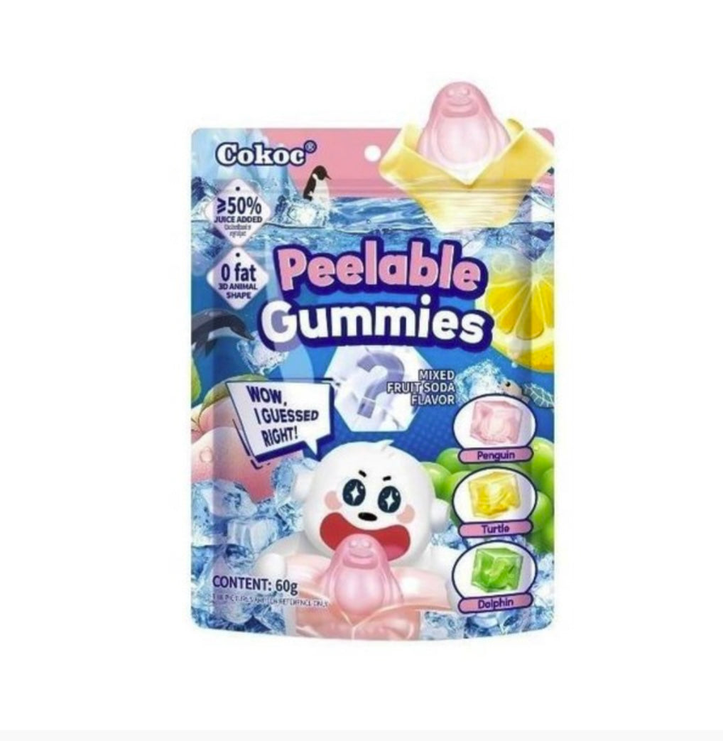 Peeling Gummies Mixed Fruits Soda