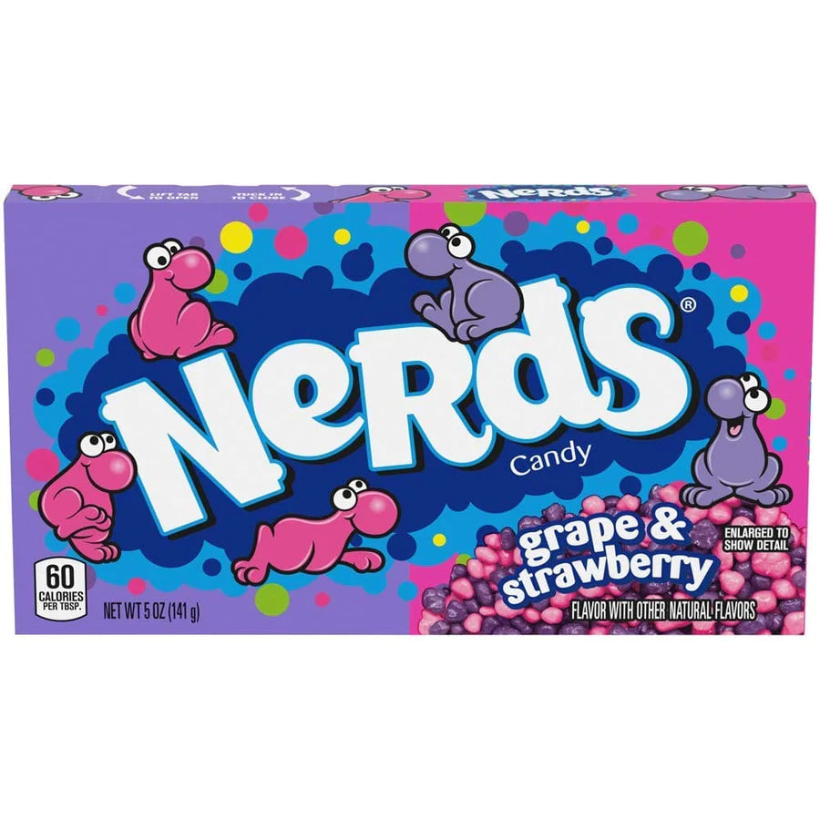 Wonka Nerds Candy Grape Strawberry Box